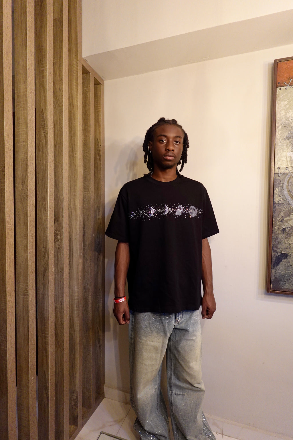 Wear Vybes Moon Rhinestone Tee