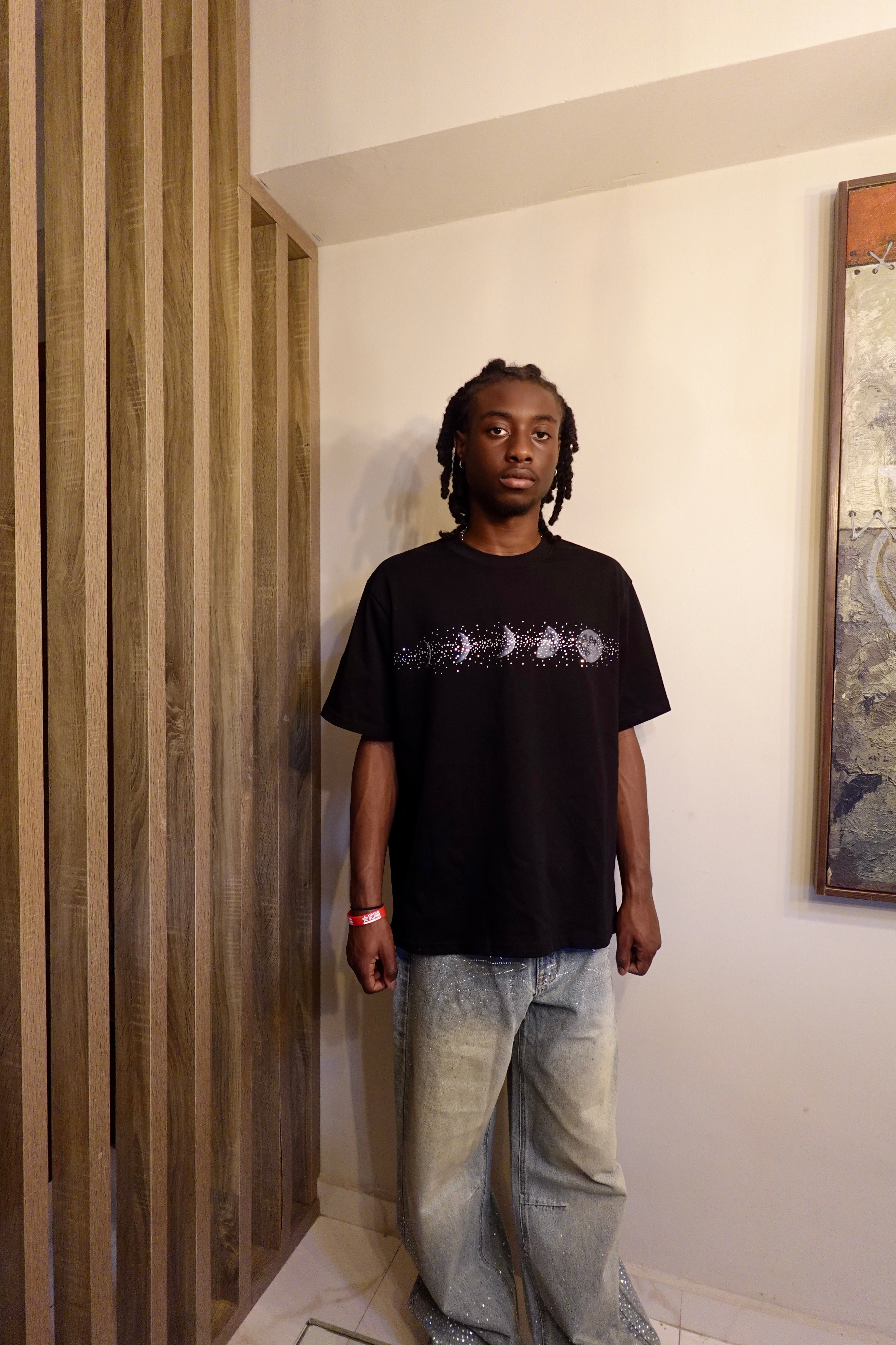 Wear Vybes Moon Rhinestone Tee