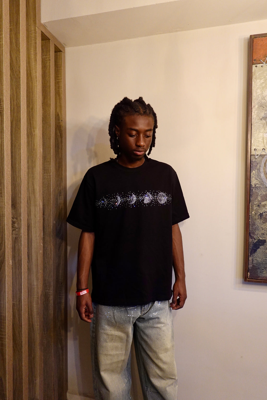 Wear Vybes Moon Rhinestone Tee