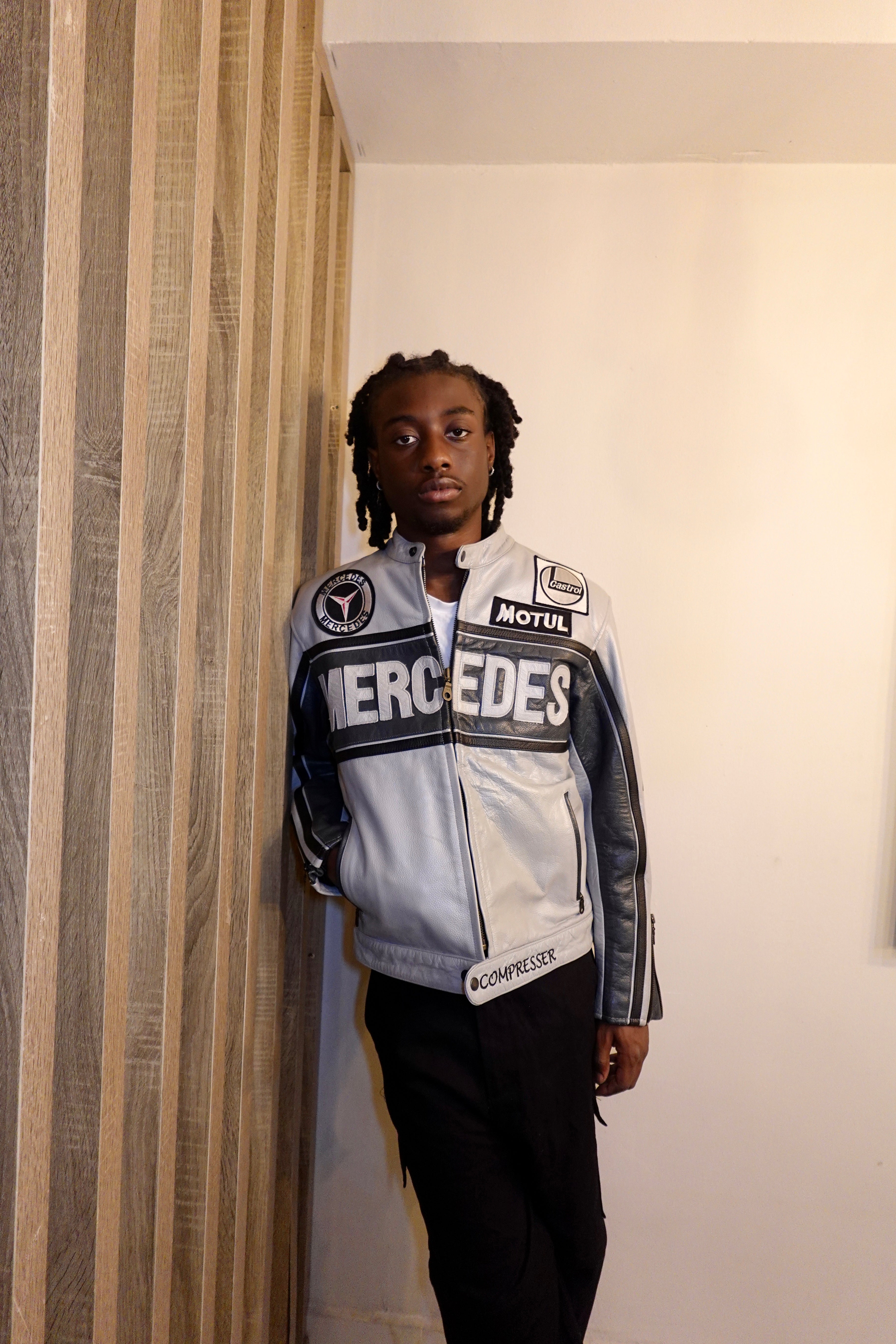 Vintage Mercedes Benz Racing Leather Jacket