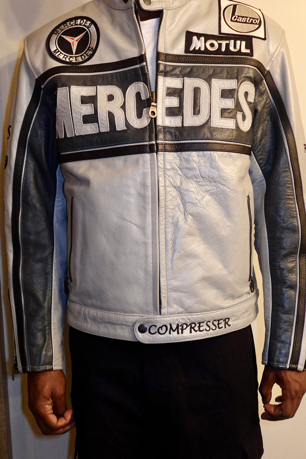 Vintage Mercedes Benz Racing Leather Jacket