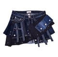 Upcycled Denim Mini Skirt